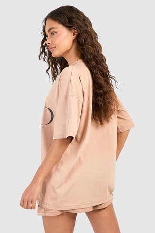 T-shirt oversize et short - Taupe