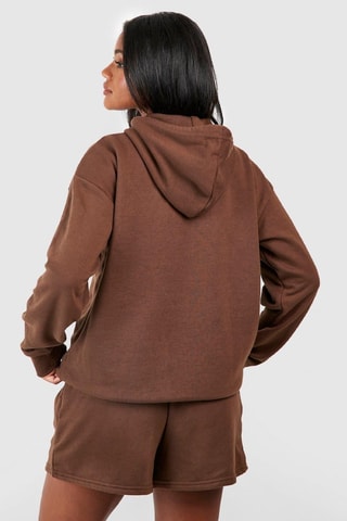 Sweat à capuche et short - Marron