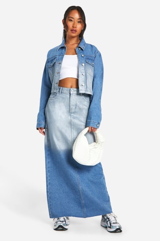 Jupe longue en jean - Bleu
