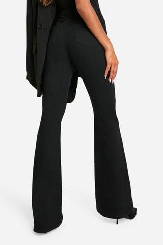 Jean flare taille haute - Noir