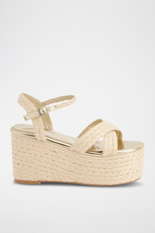 Sandales compensées - Beige