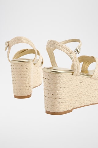 Sandales compensées - Beige
