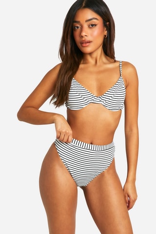 Bas de maillot taille haute - Blanc