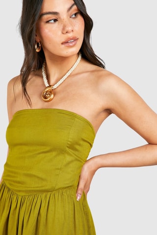 Robe bustier - Kaki