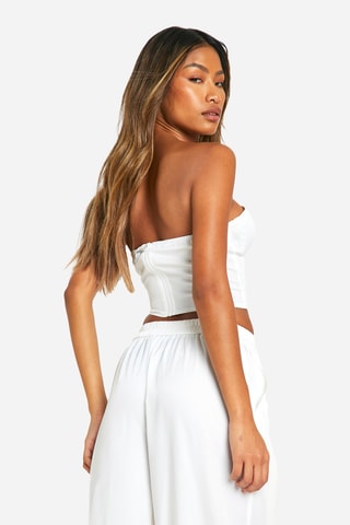 Crop top bustier - Blanc