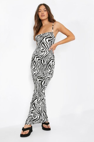 Robe longue - Blanc et noir