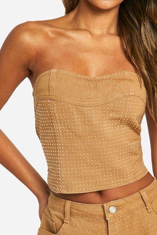 Crop top bustier - Beige