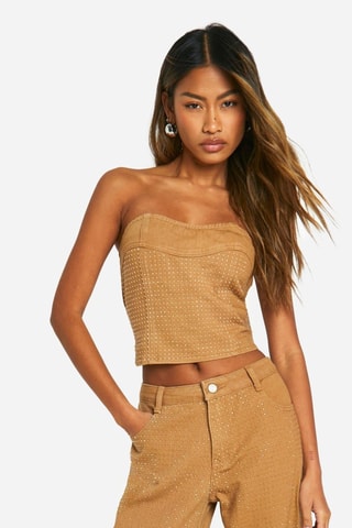 Crop top bustier - Beige