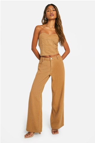 Jean wide legs - Marron