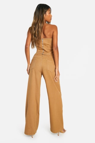 Jean wide legs - Marron