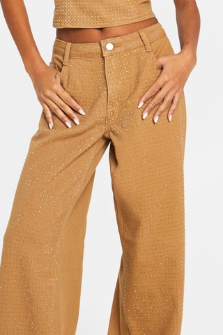 Jean wide legs - Marron
