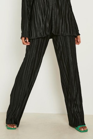 Pantalon wide legs taille haute - Noir