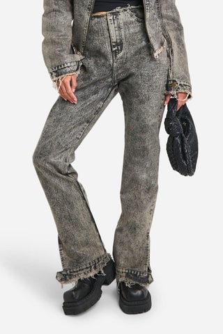 Jean slim taille haute - Gris