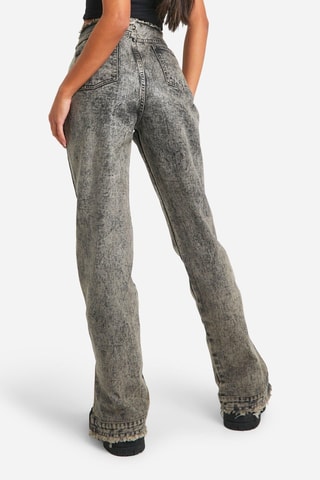 Jean slim taille haute - Gris