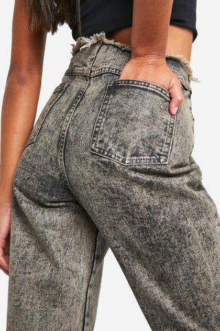Jean slim taille haute - Gris