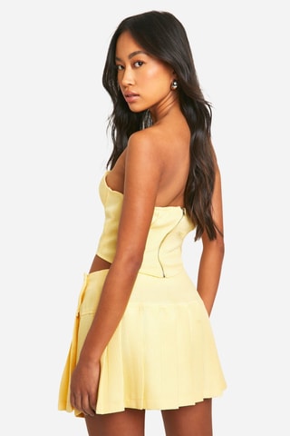 Crop top bustier - Vert citron