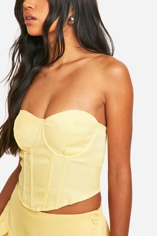 Crop top bustier - Vert citron