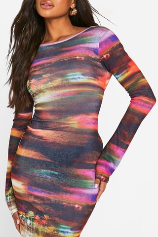 Robe longue - Marron et noir