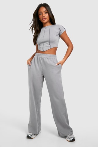 Crop top et pantalon - Gris