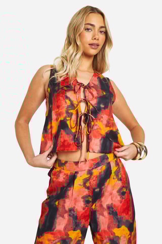 Chemisier tie and dye - Orange