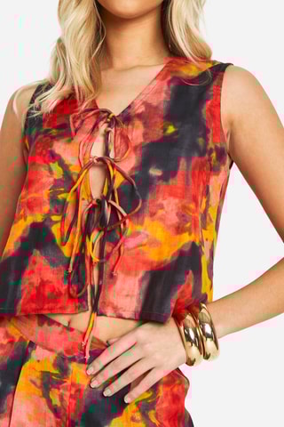 Chemisier tie and dye - Orange