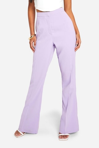 Pantalon flare taille haute - Lilas