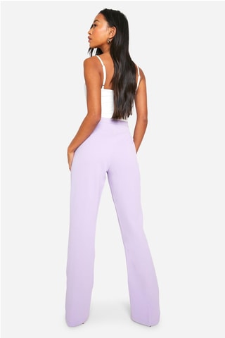 Pantalon flare taille haute - Lilas