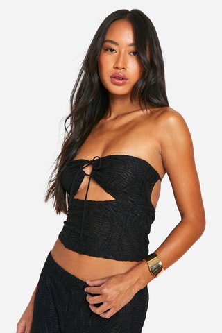 Crop top bustier - Noir