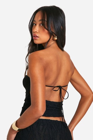Crop top bustier - Noir