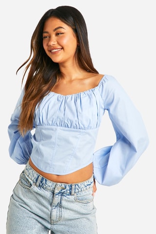 Crop top - Bleu
