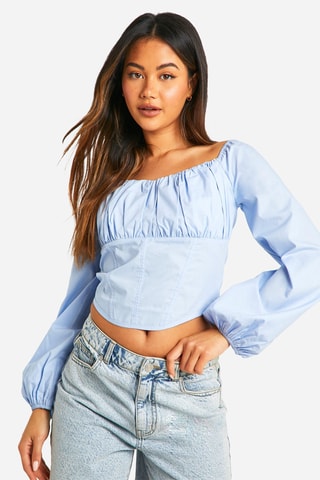 Crop top - Bleu