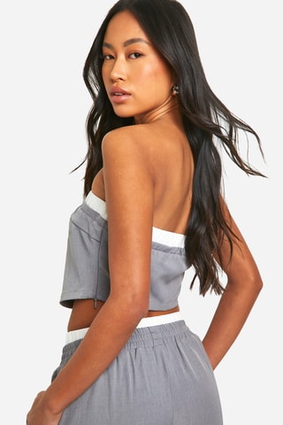 Crop top bustier - Gris
