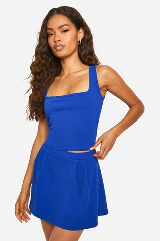 Jupe patineuse - Bleu cobalt