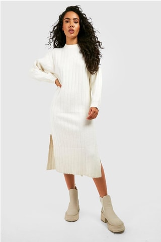 Robe midi - Écru
