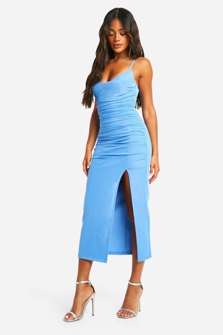 Robe midi - Bleu