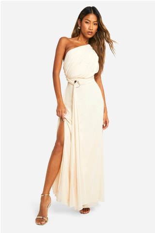 Robe asymétrique - Crème