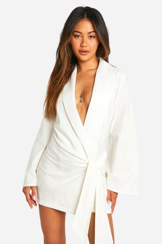 Robe portefeuille - Blanc