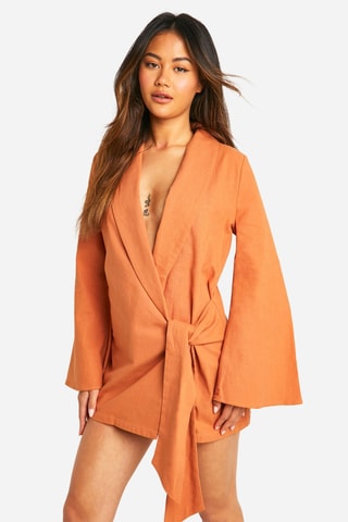 Robe portefeuille - Orange