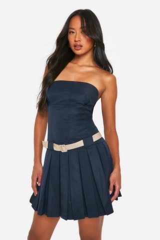 Robe bustier - Bleu marine