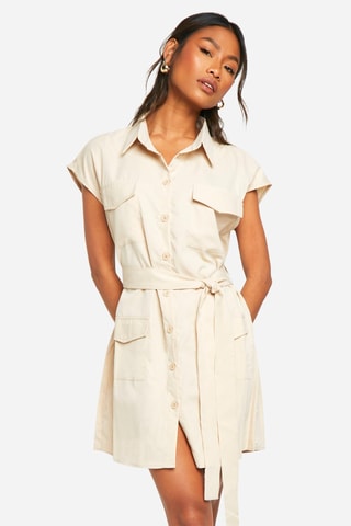 Robe chemise - Beige