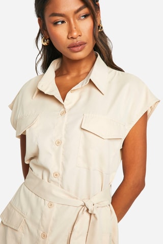 Robe chemise - Beige