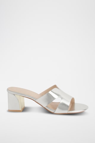 Mules à talons - Argenté