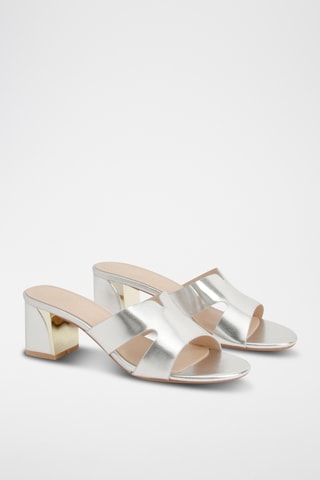 Mules à talons - Argenté