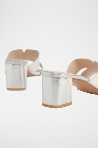 Mules à talons - Argenté