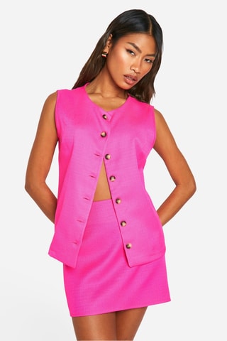 Minijupe taille haute - Rose