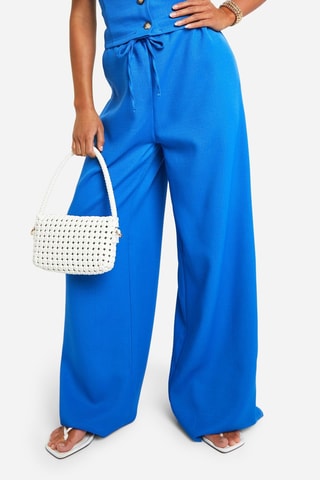 Pantalon wide legs - Bleu