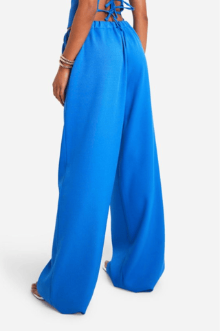Pantalon wide legs - Bleu