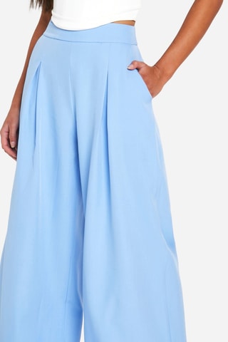 Pantalon palazzo taille haute - Bleu