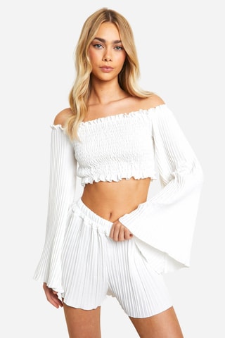Crop top et short - Ivoire