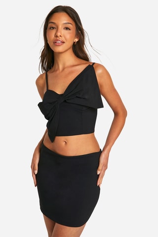 Crop top et minijupe - Noir